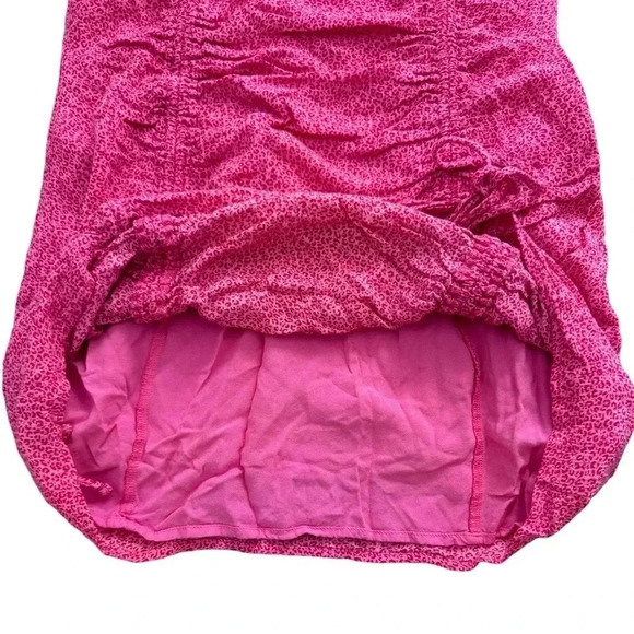 Adjustable Pink Mini Dress, Size Medium Valentines Day Dress Pleated Ruffles - Picture 4 of 9